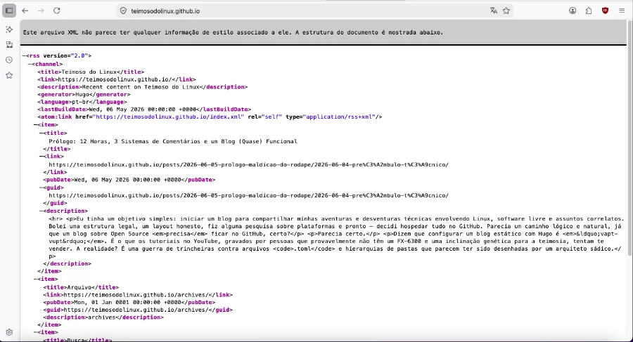 XML error